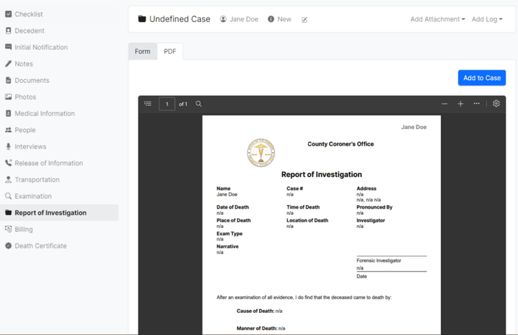 CaseBase - Coroner software made simple.